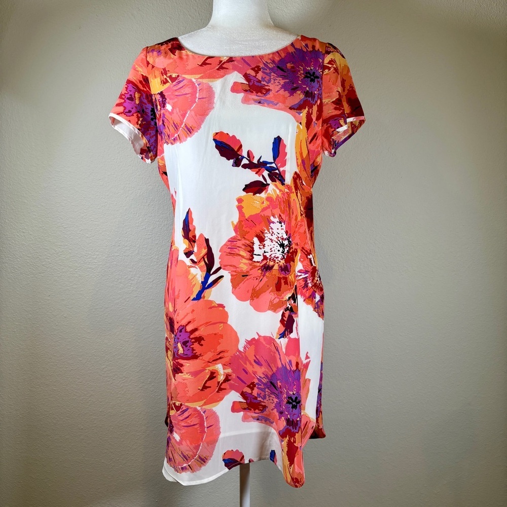 Yumi Kim Multicolor Floral Silk Dress Size Large